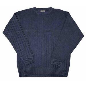 Sun River Cloth Co. Men's Large Navy Blue Pullover Sweater